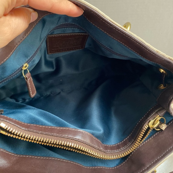 Coach Colette Sateen Carryall Pale/khaki/natural Bag - Picture 5 of 16